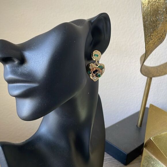 Vintage style heart earrings N242 - Picture 3 of 3